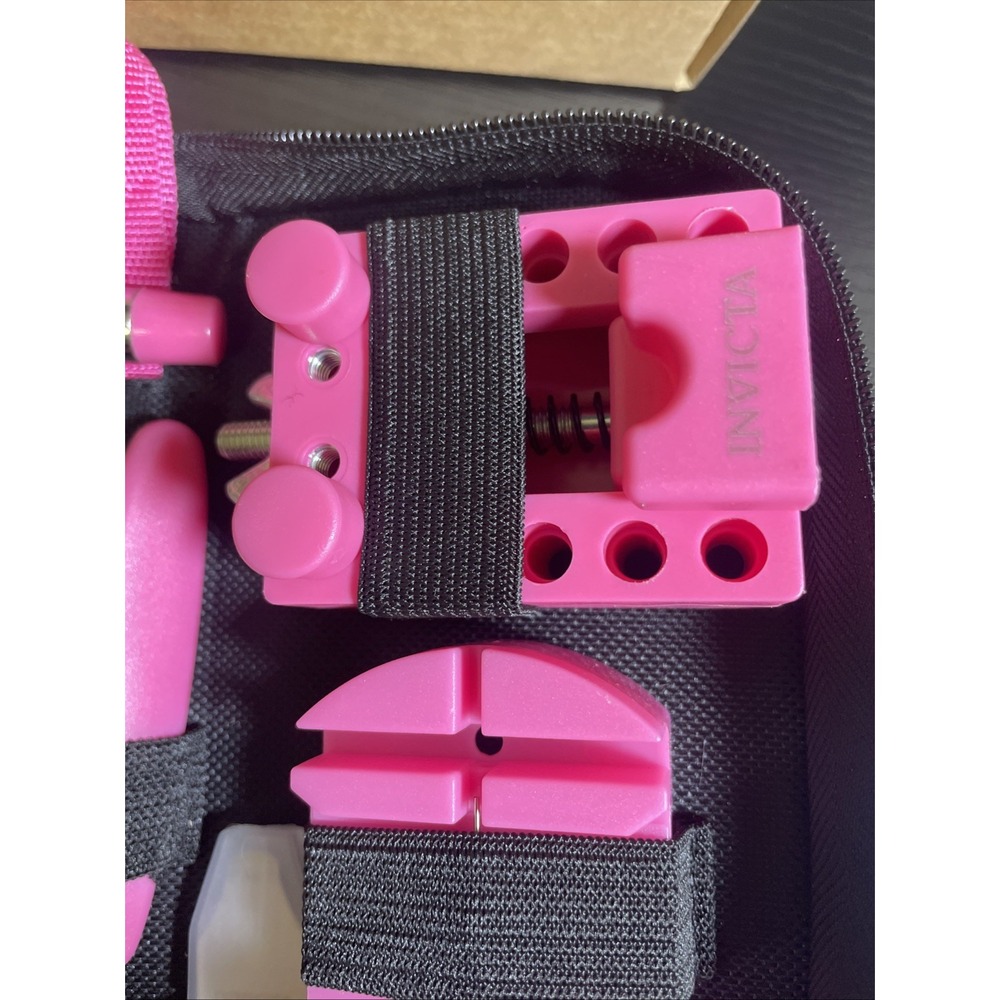 Invicta ITK-008 Watch Travel Repair Kit Tool Set Pink/White New In Box - Picture 9 of 11